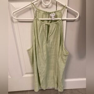Nine West Tank Top Blouse Shirt Women Size XL Green